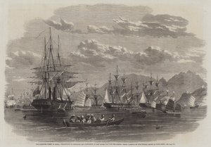 The Combined Fleet in China, Transports in Cowloong Bay preparing to get under way for the North